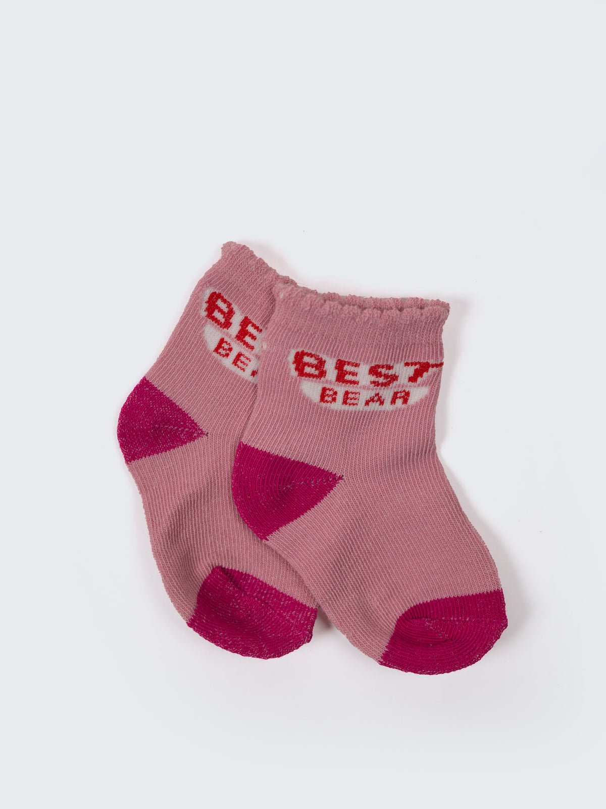 Ankle Socks Bear & Smiley Design -2 Pair Pack