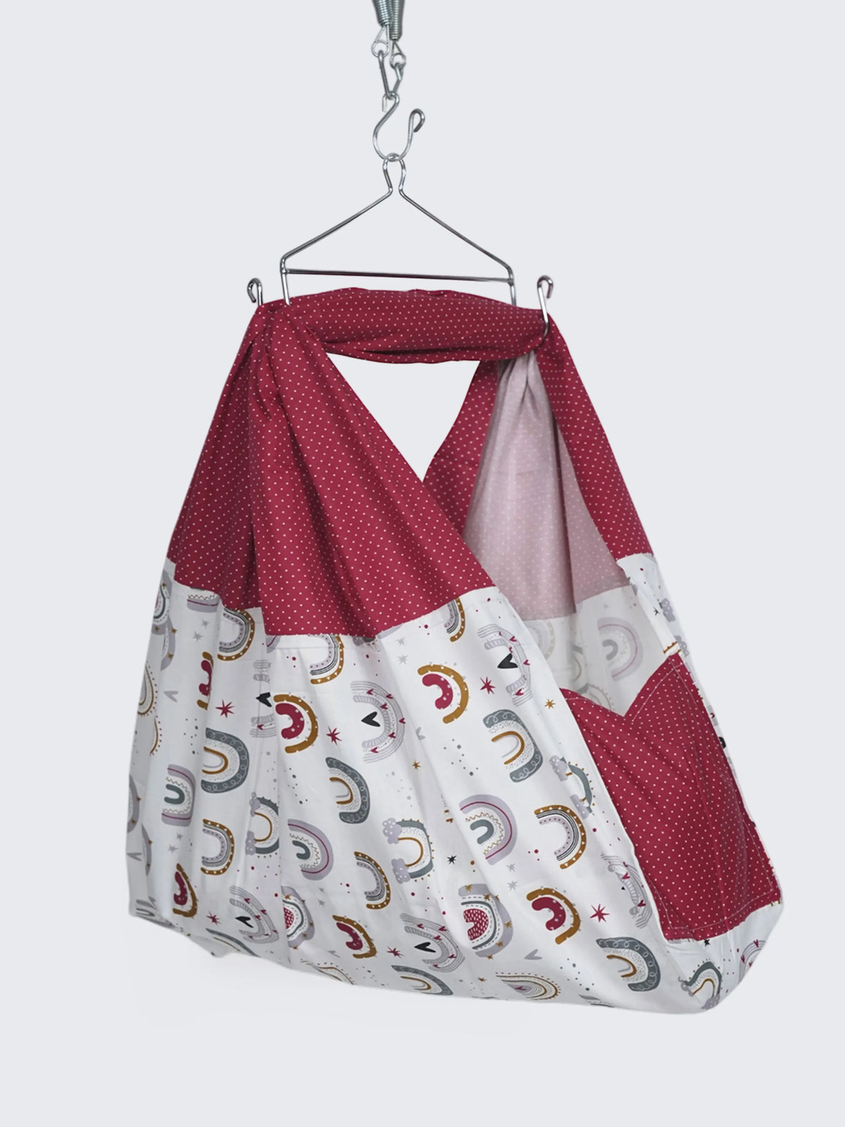 TSG Mix & Match Cotton Baby Thottil/Jhula/Cradle - Rainbow Polka Dot
