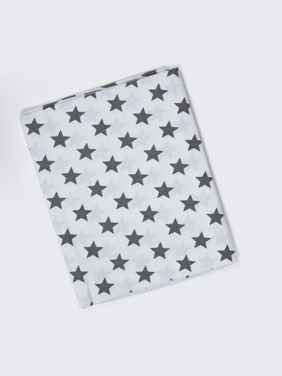 Twill Star Baby Cradle Cloth - Black With White