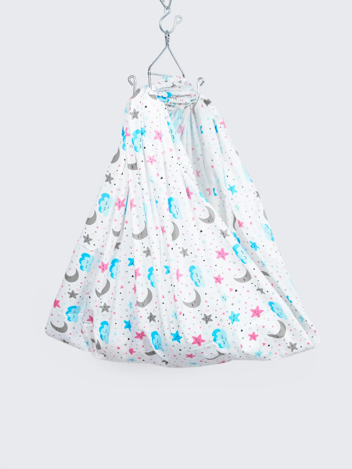 Twill Print Baby Hanging Cradle/Thottil/Jhula - Moon, Star & Cloud