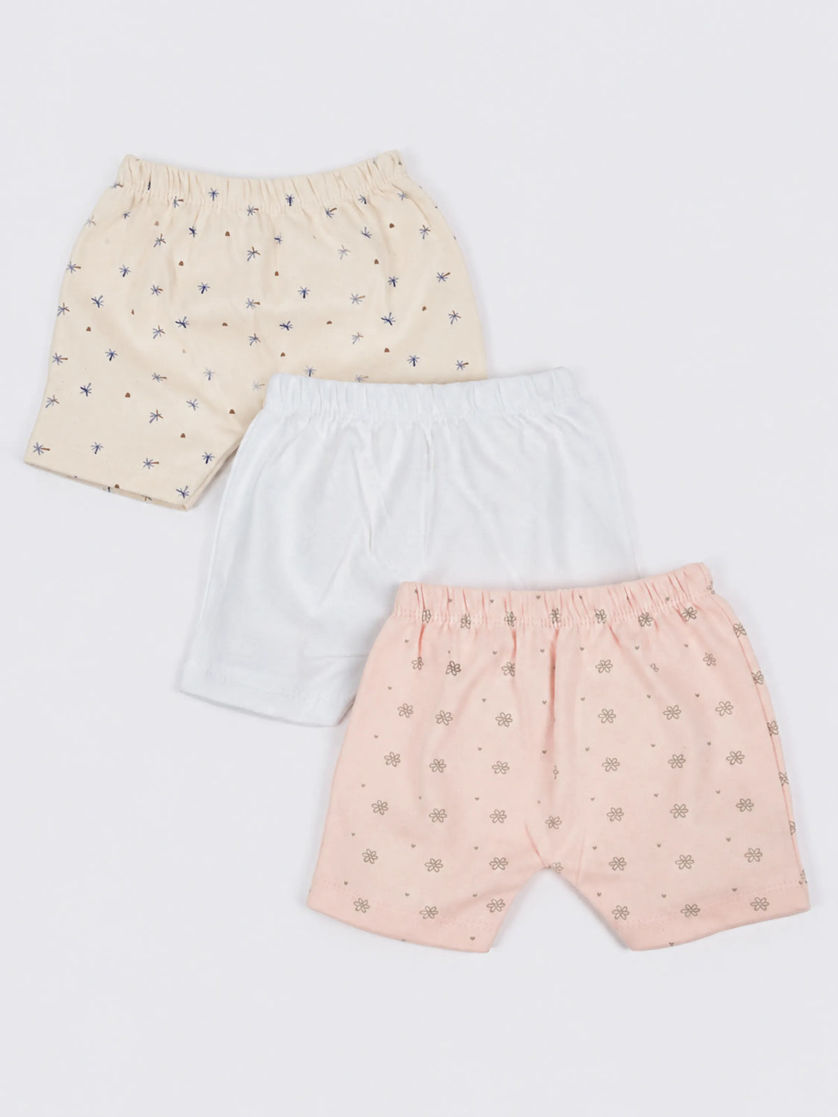 Baby Cotton Shorts 3 Piece Combo 6-12 Months