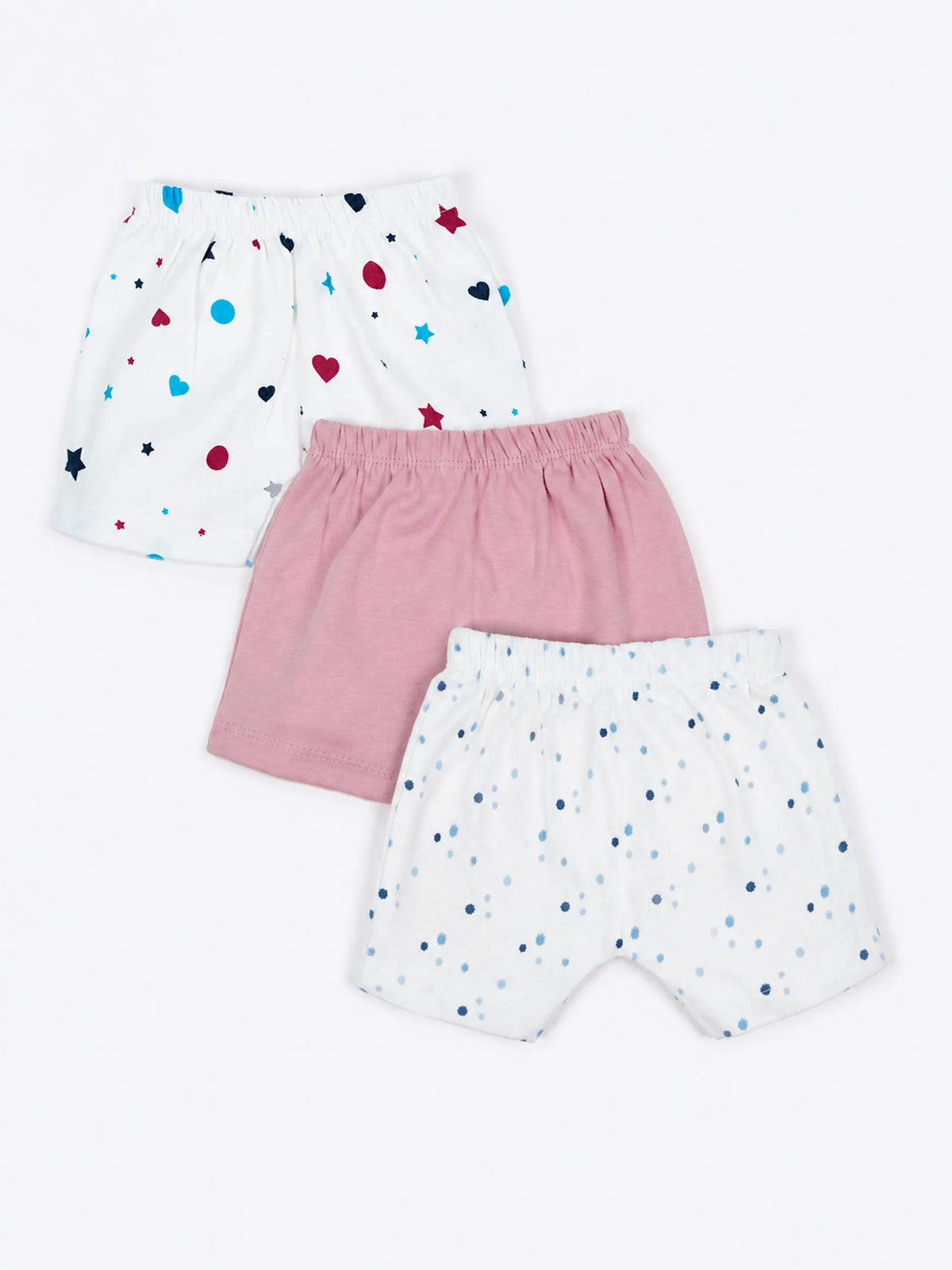 Baby Cotton Shorts 3 Piece Combo 6-12 Months
