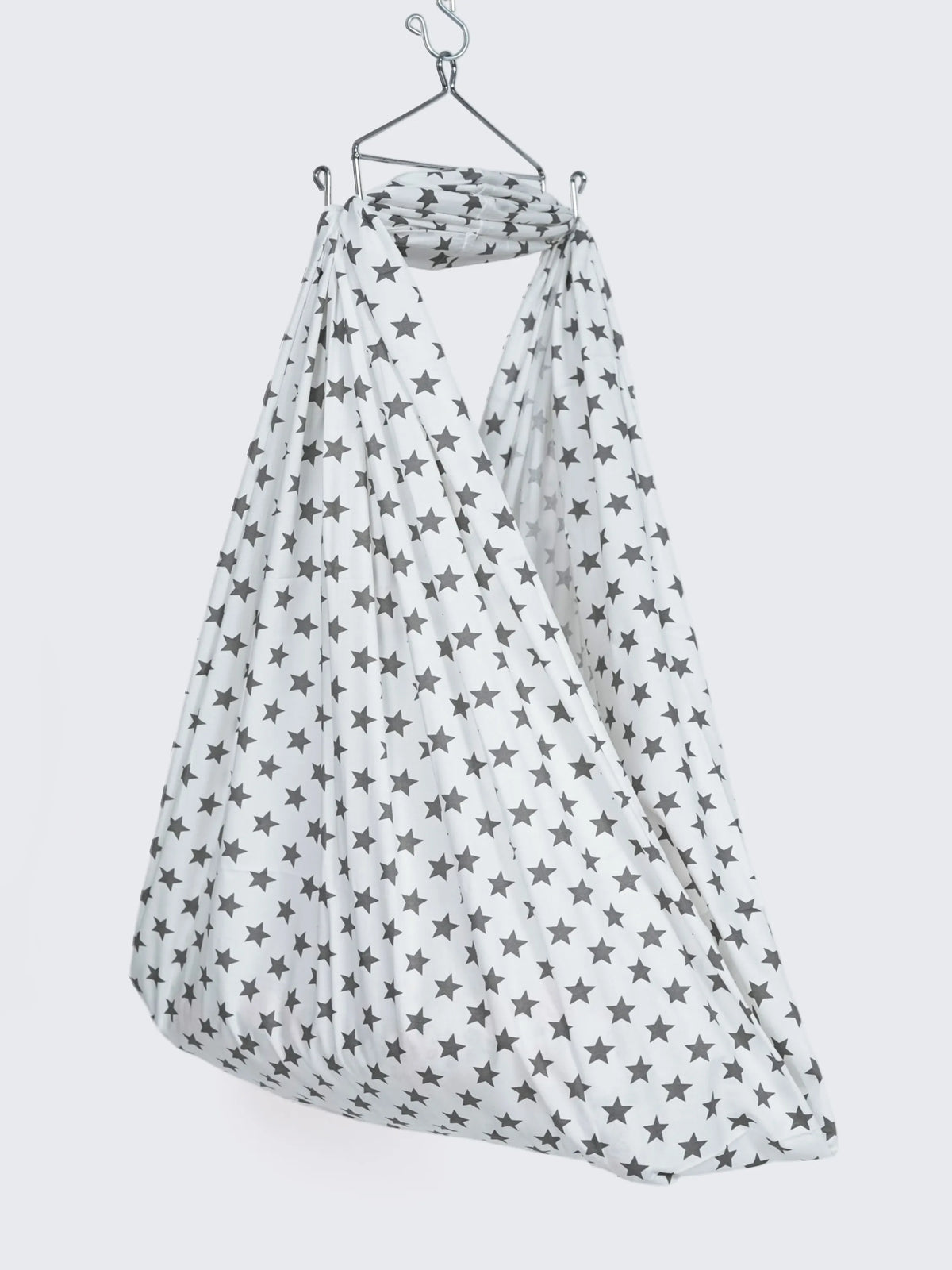 Twill Star Baby Cradle Cloth - Black With White