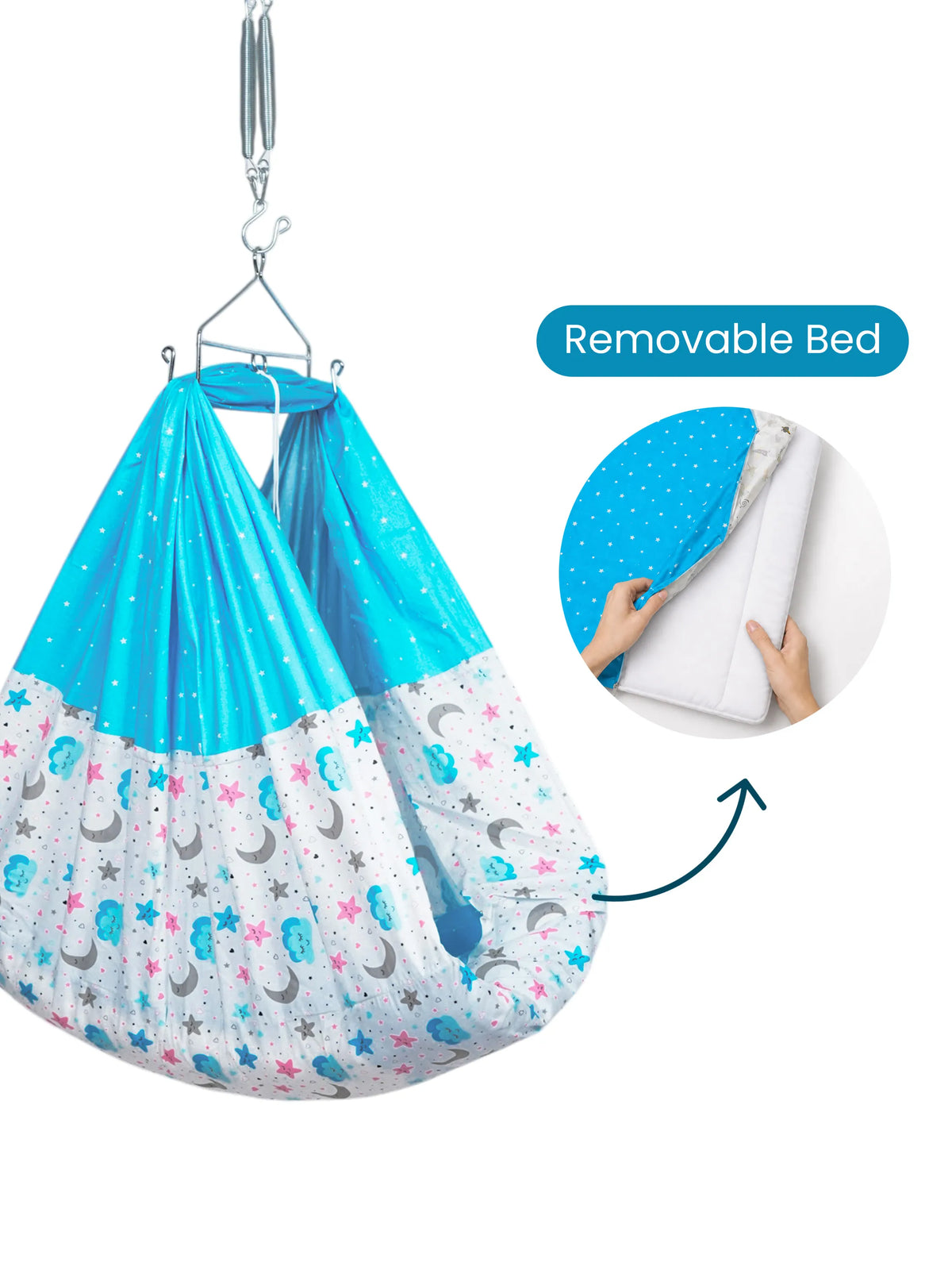 Royale Removable Bed Cradle Combo - Moon, Star & Cloud