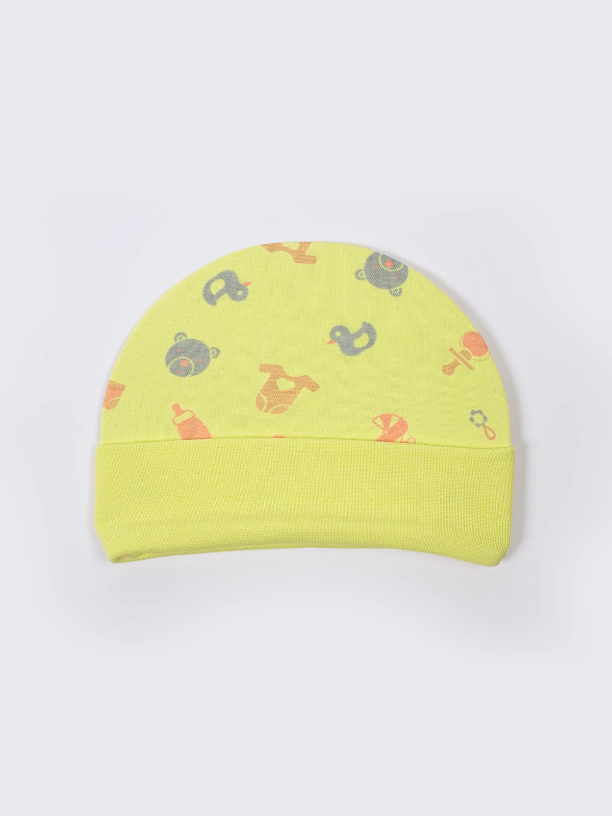 Newborn Cap, Mittens & Booties Set – Yellow Print