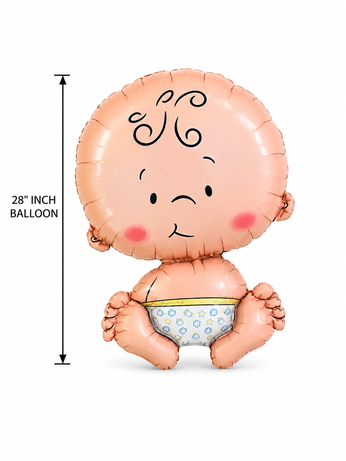 "Oh Baby" Foil Balloon Decoration Set – Gold (12 Pcs)