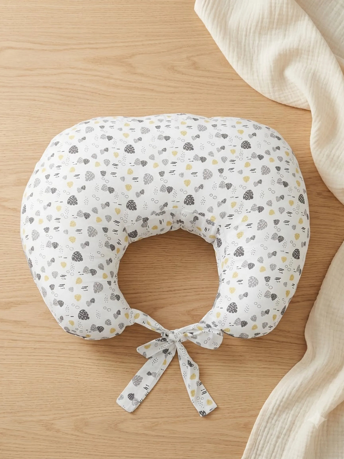 Baby Feeding Pillow - Grey & White