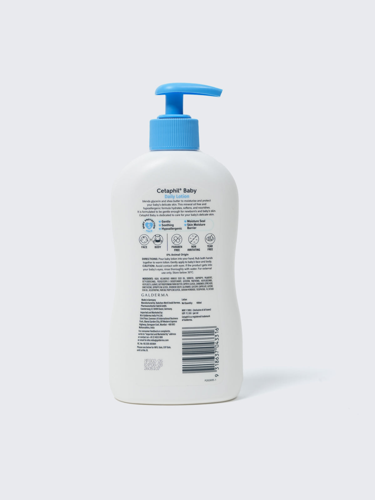 Baby Daily Lotion with Shea Butter & Vitamin E 400ml