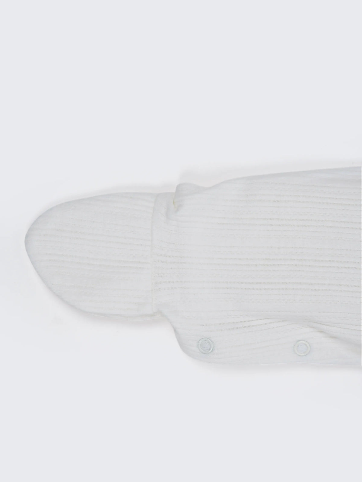 Unisex Baby Hooded Sleepsuit - White