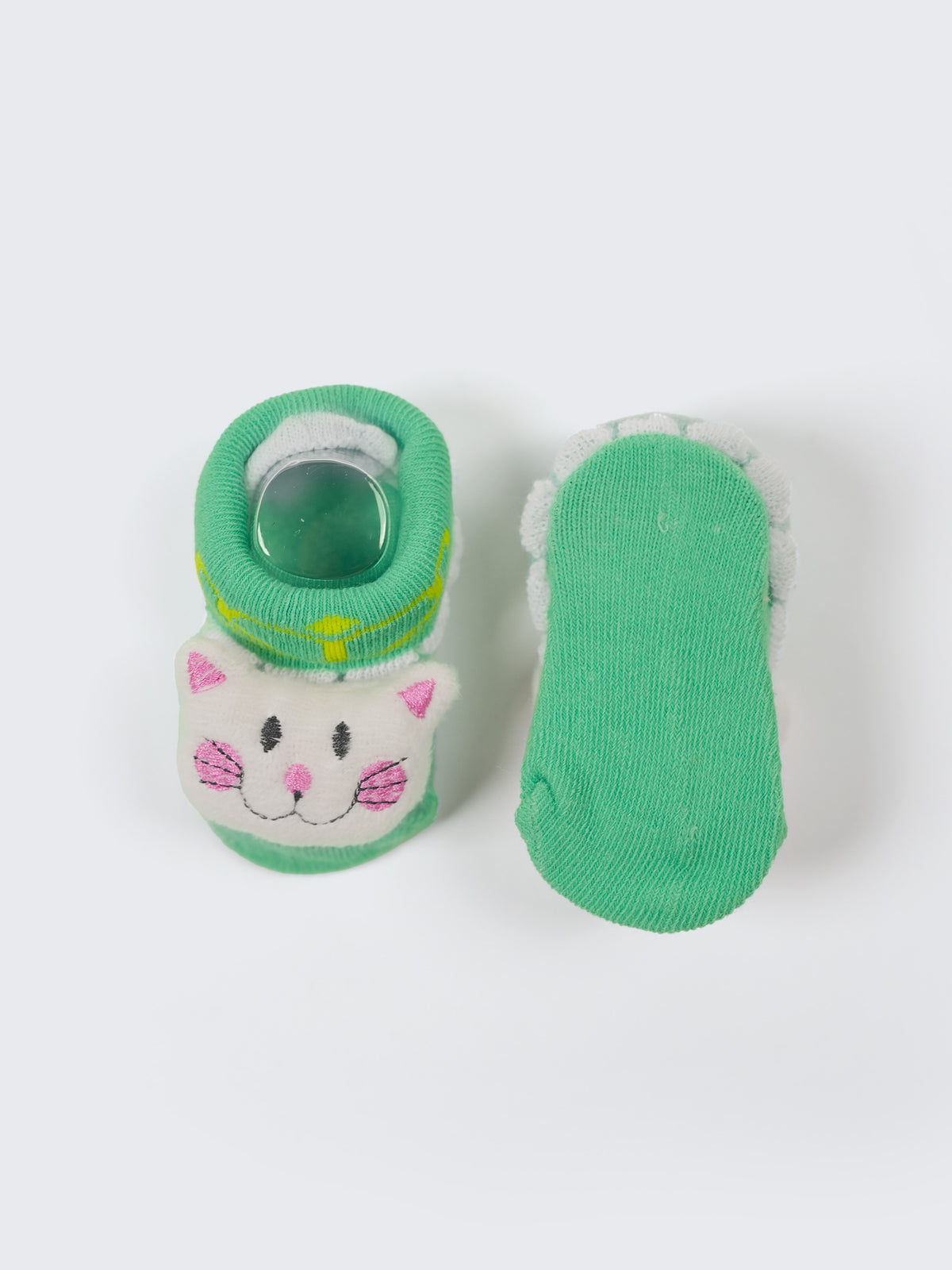 Baby Plush Rattle Socks Cupcake & Cat Design
