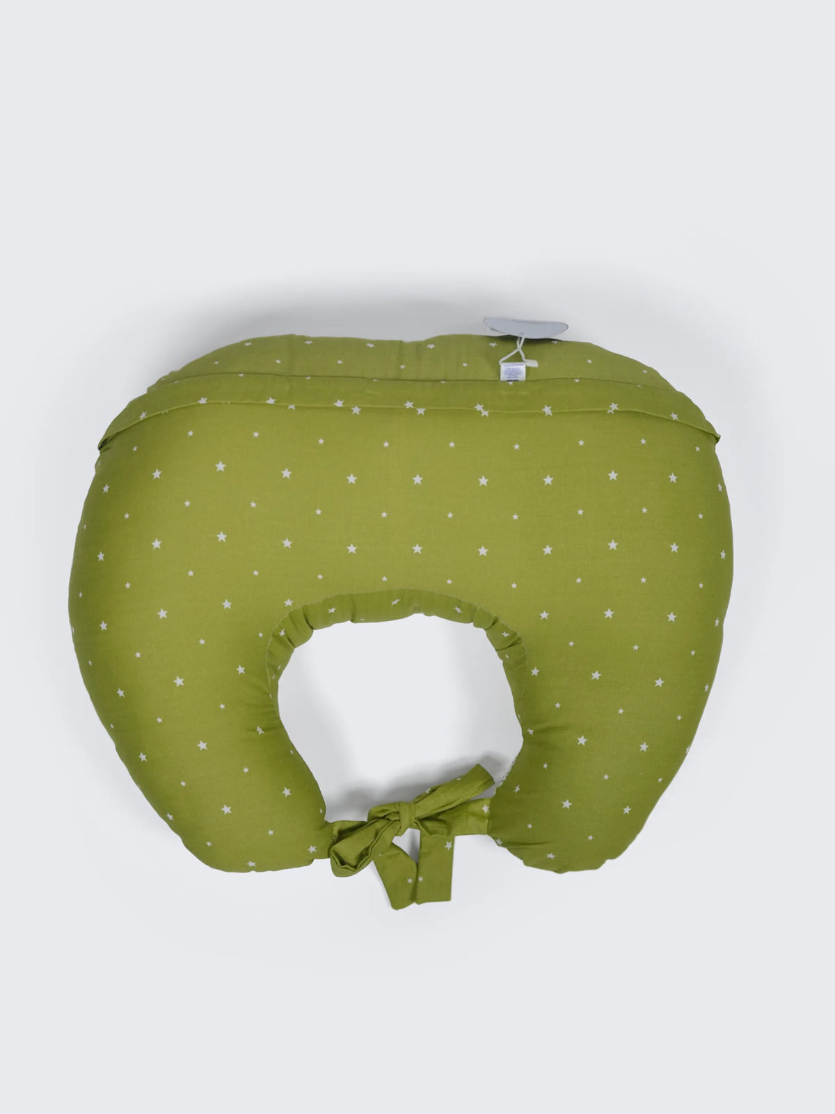Baby Feeding Pillow - White & Olive Green