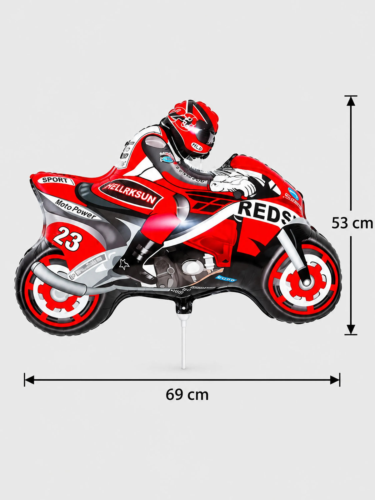 5-Piece Racing Motorcycle Foil Balloon Set