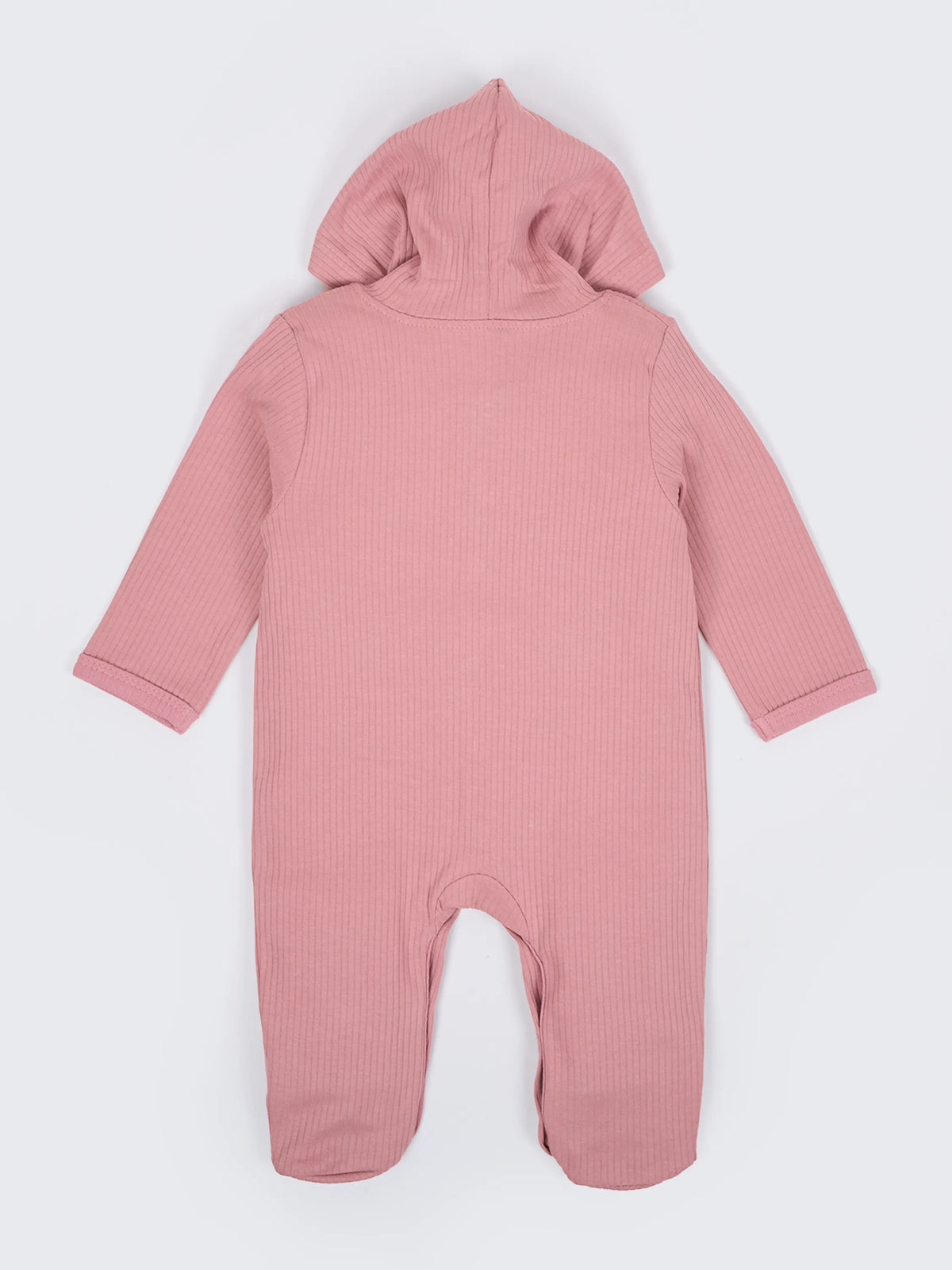 Unisex Baby Hooded Sleepsuit - Pink