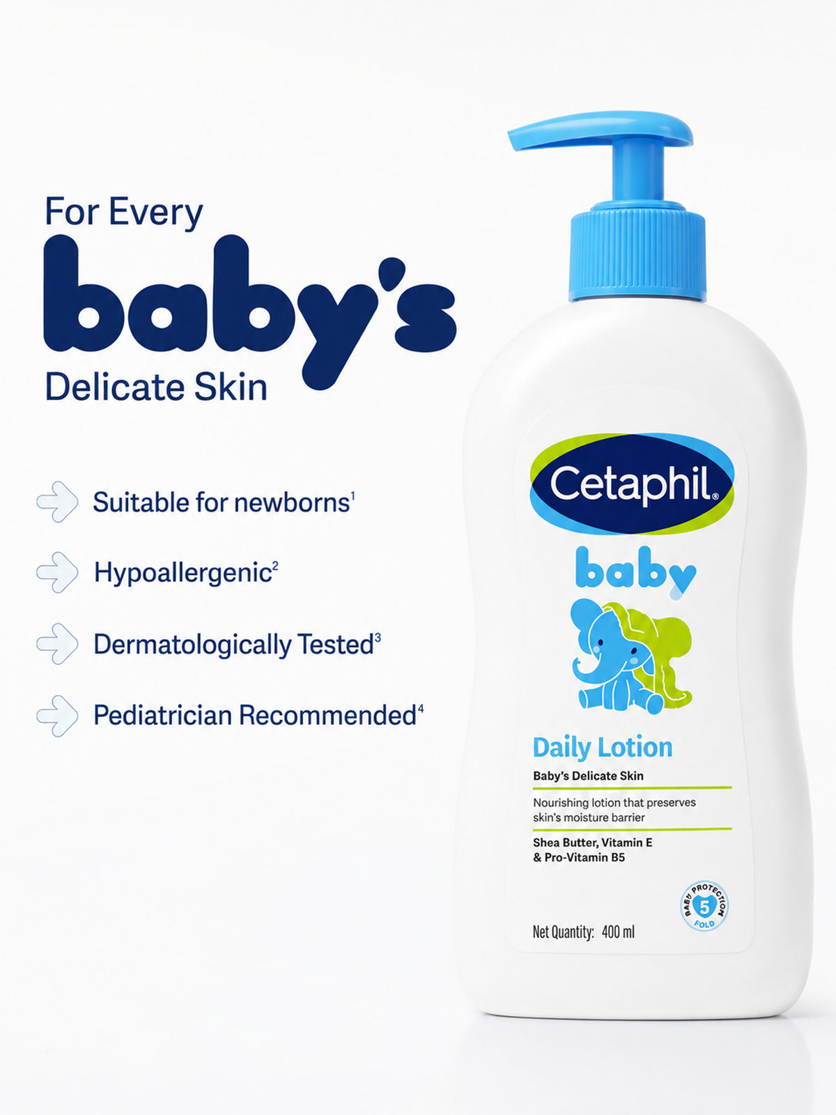 Baby Daily Lotion with Shea Butter & Vitamin E 400ml