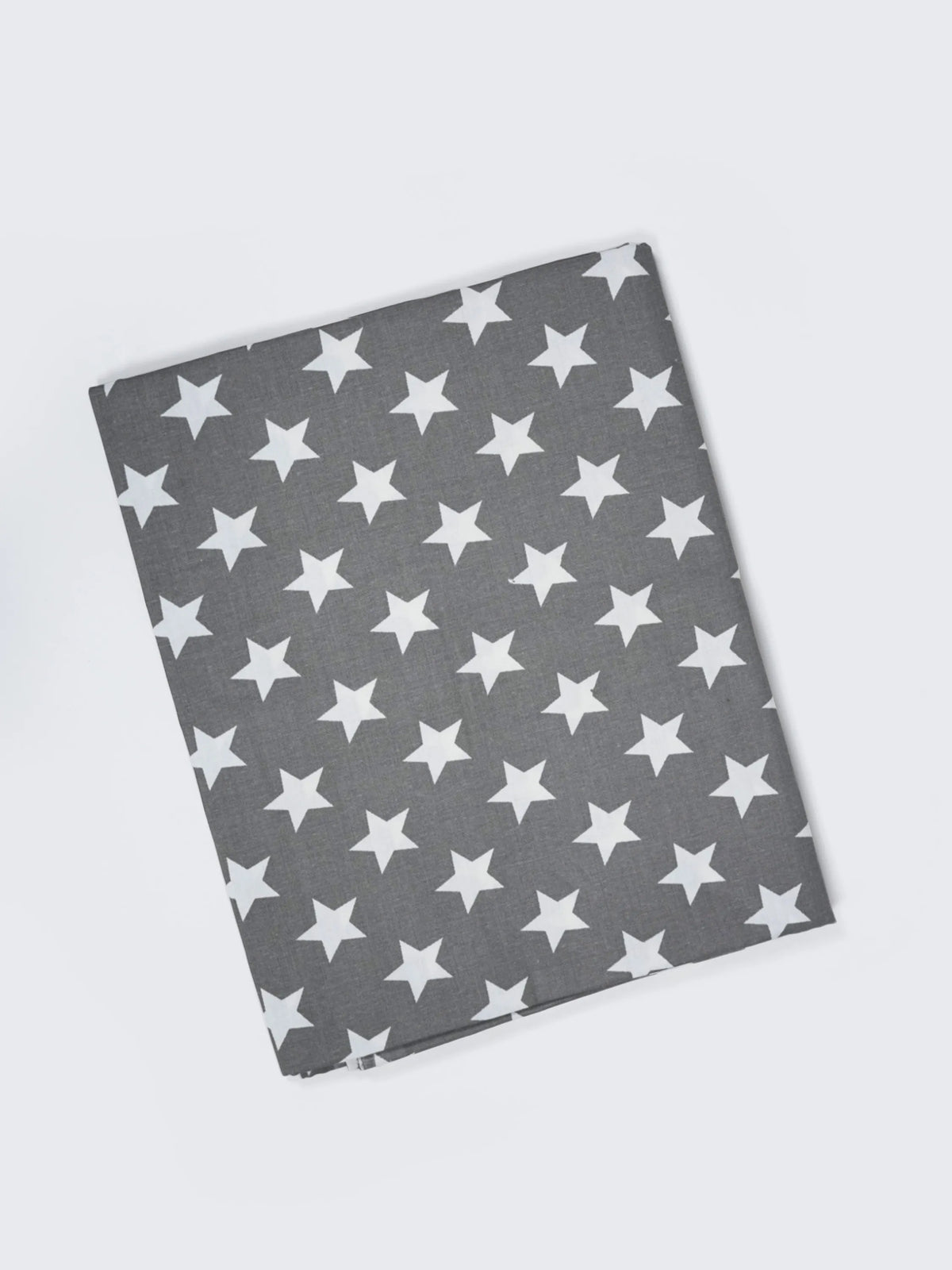 Twill Star Baby Cradle Cloth - White With Charcoal Grey