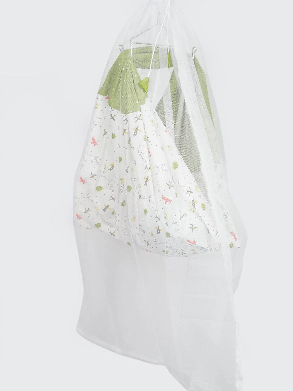 Twill Mix & Match Thottil/Jhula/Cradle Cloth with Net - Airplane
