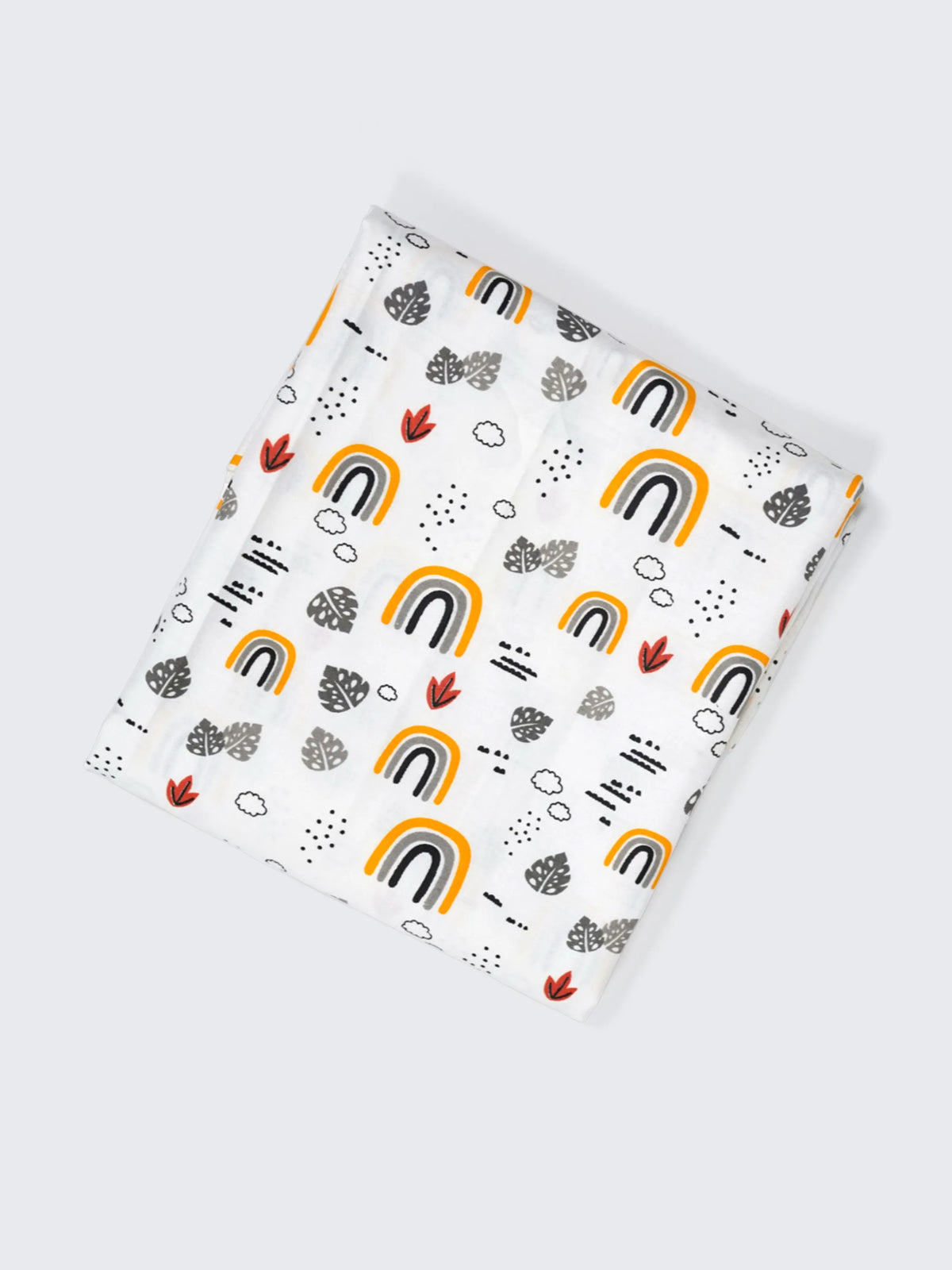 Twill Print Baby Hanging Cradle/Thottil/Jhula - Rainbow & Leaf