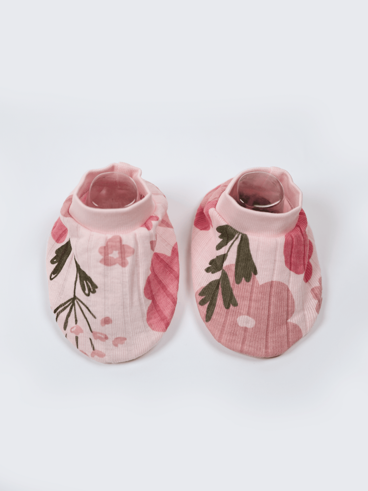 Newborn Cap, Mittens & Booties Set – Floral Print