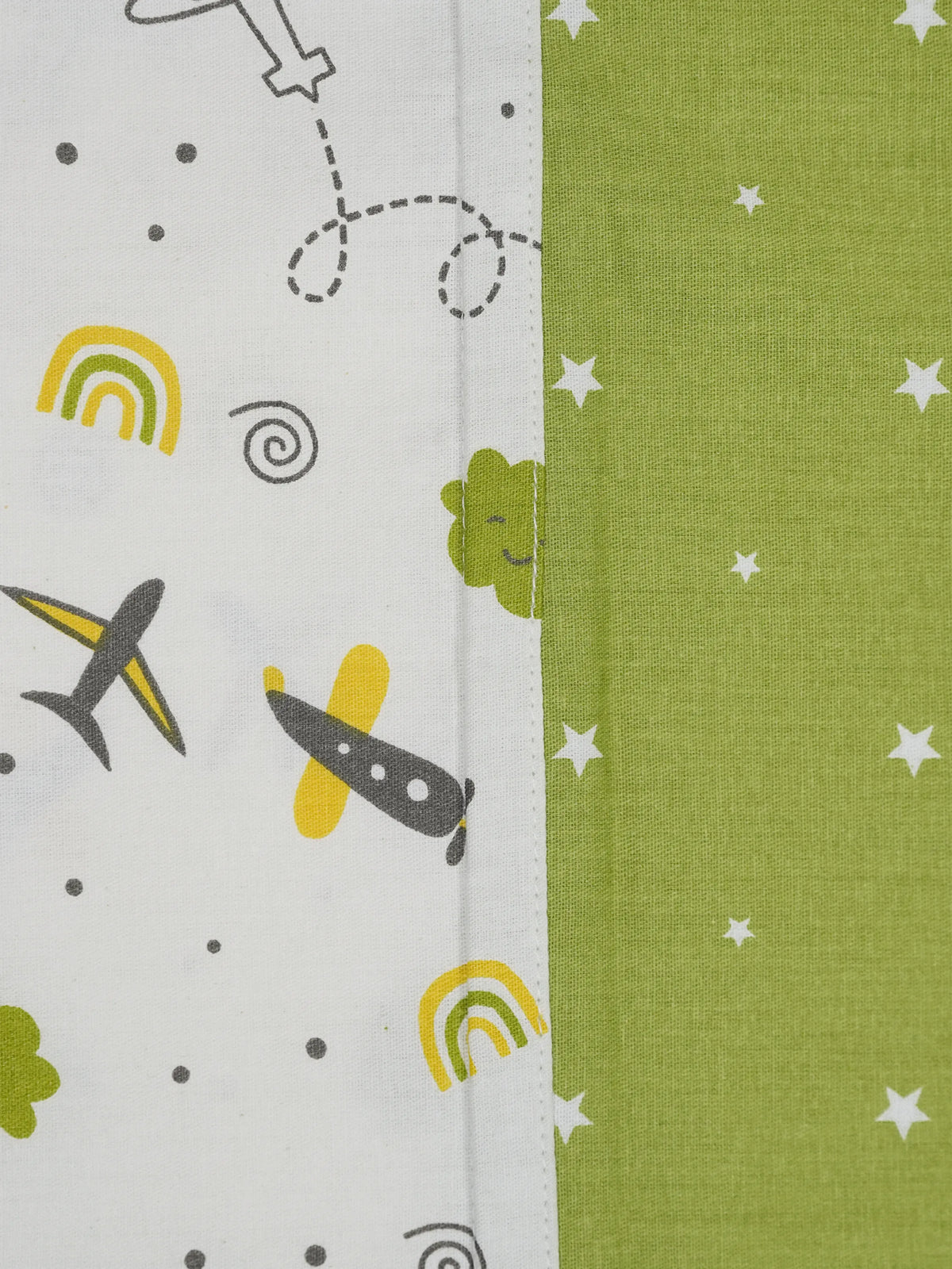 Twill Mix & Match Thottil/Jhula/Cradle Cloth with Net - Airplane