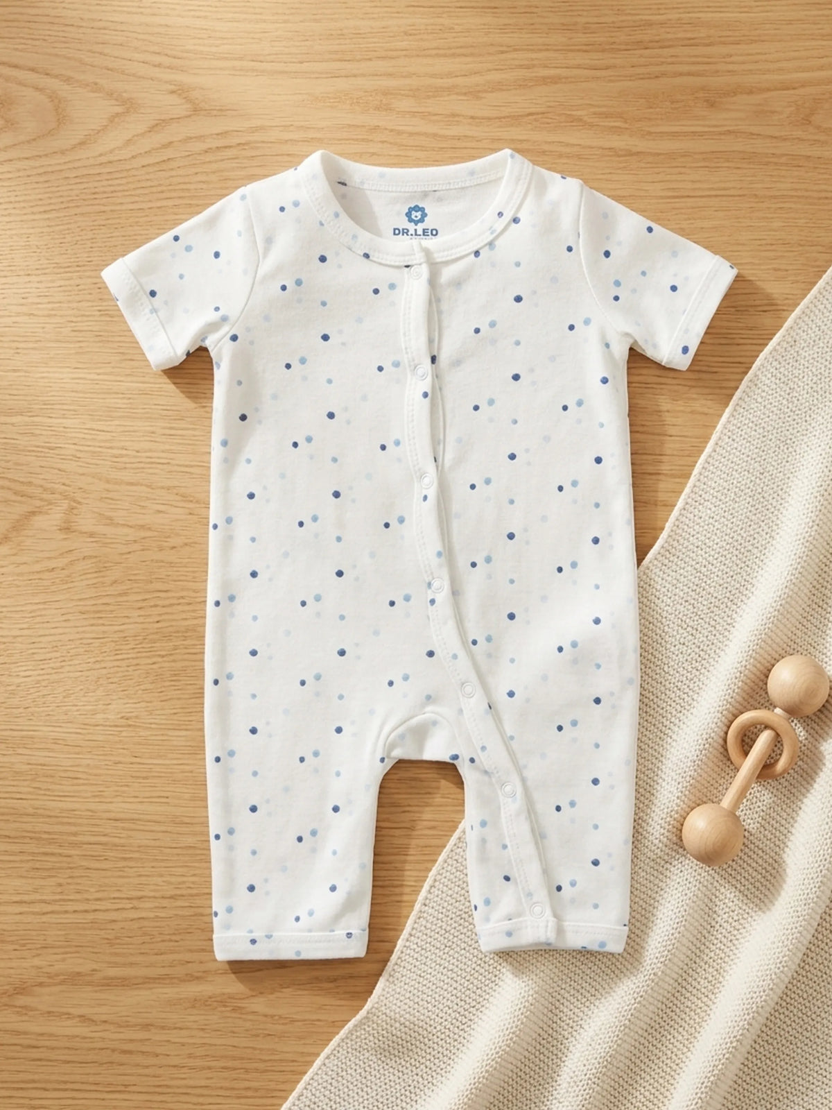 Unisex Baby Jumpsuit Dot Printed