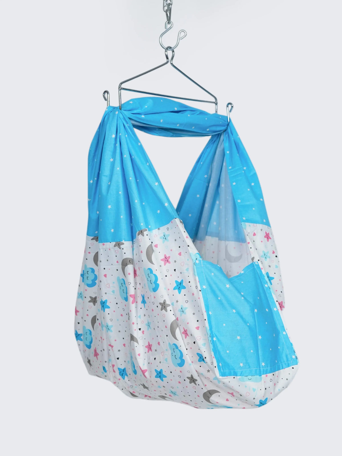 TSG Mix & Match Cotton Baby Thottil/Jhula/Cradle - Moon Star Cloud