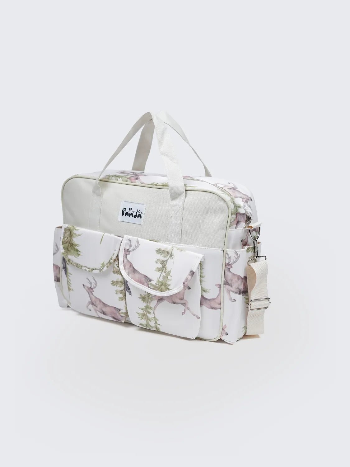 Woodland Deer Baby Diaper Bag & Changing Mat Set