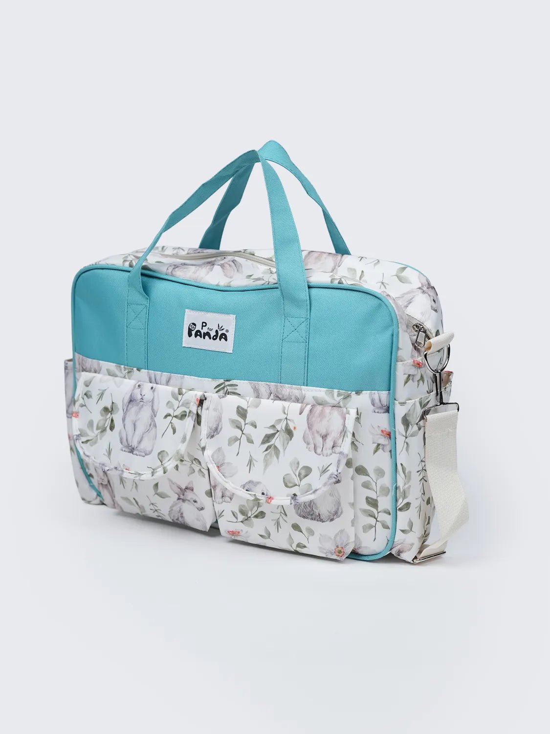 Blue Bunny Baby Diaper Bag & Changing Mat Set