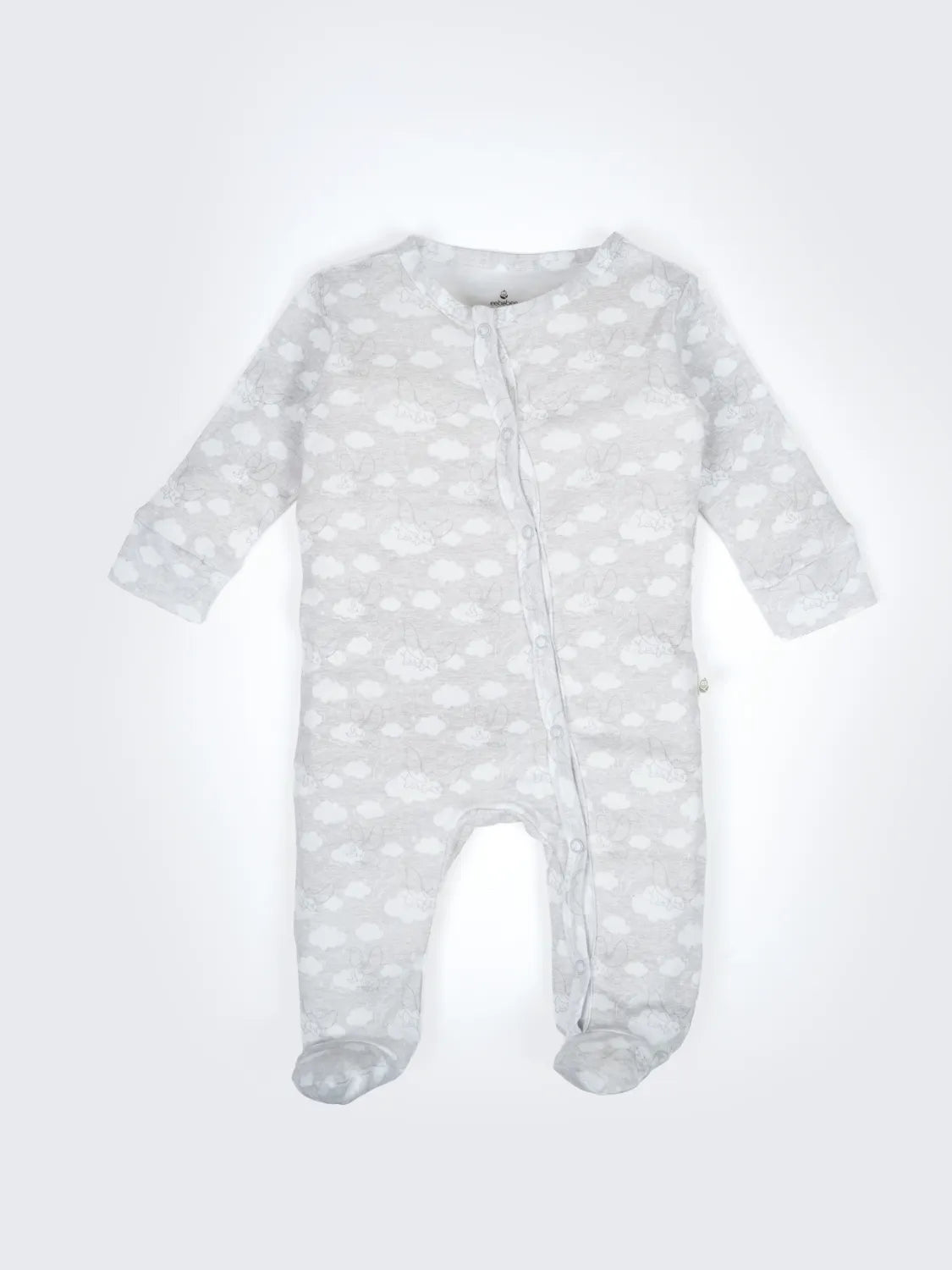 Dumbo Cloud Footed Full Sleeve Sleepsuit for Newborn Babies