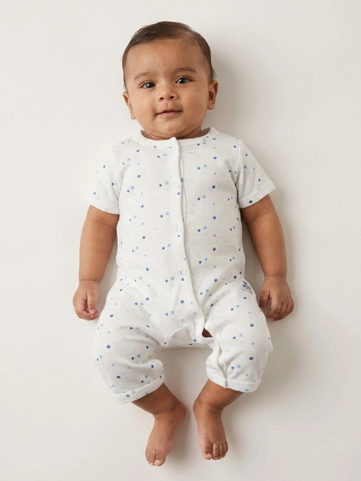 Unisex Baby Jumpsuit Dot Printed