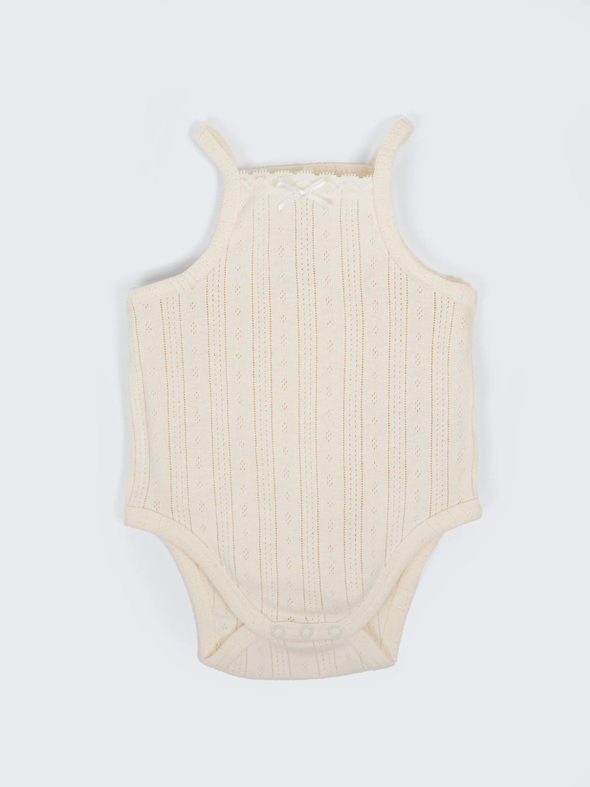Baby Girls Pink Pointelle Bodysuit 2 Piece Combo