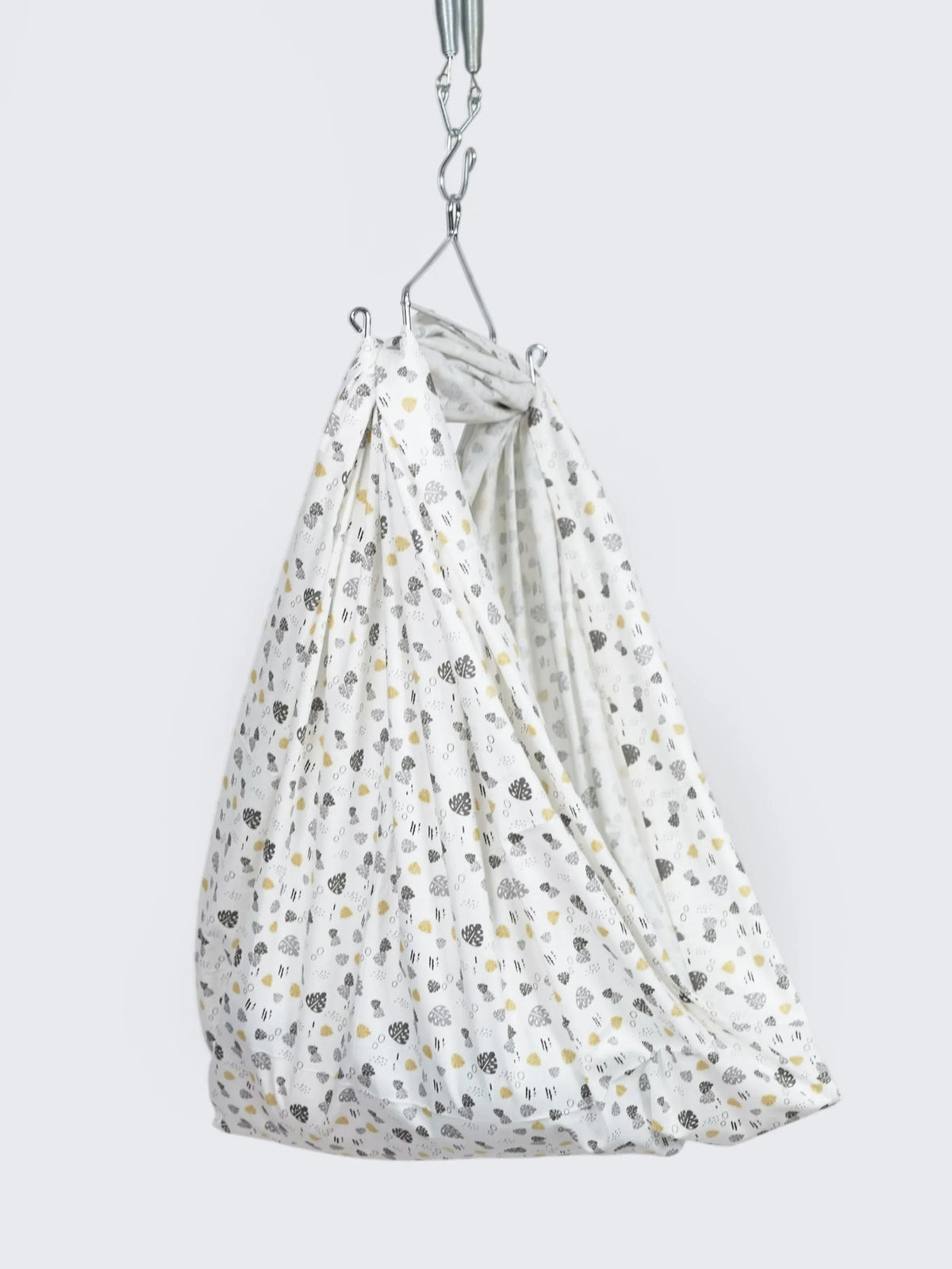 Twill Print Baby Cradle Cloth with Net - Leaf