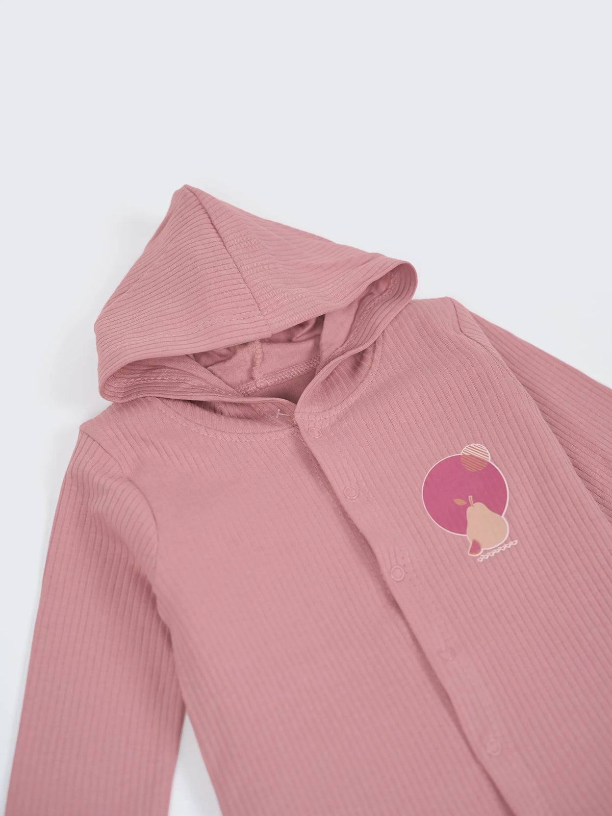 Unisex Baby Hooded Sleepsuit - Pink