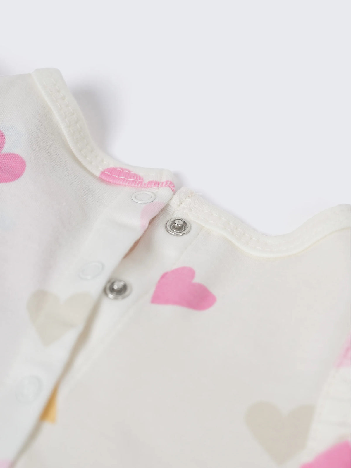 Baby Girls Heart Print Ruffle Romper