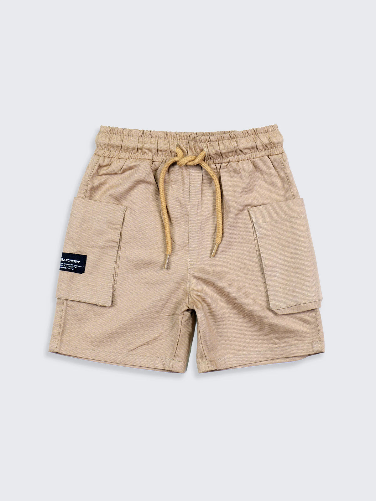 Boys Beige Cargo Pocket Shorts
