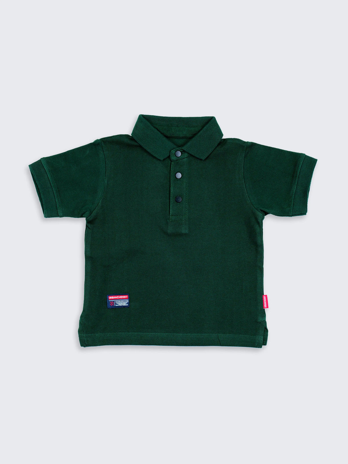 Smart Snap Polo Tees for Baby Boys - Dark Green