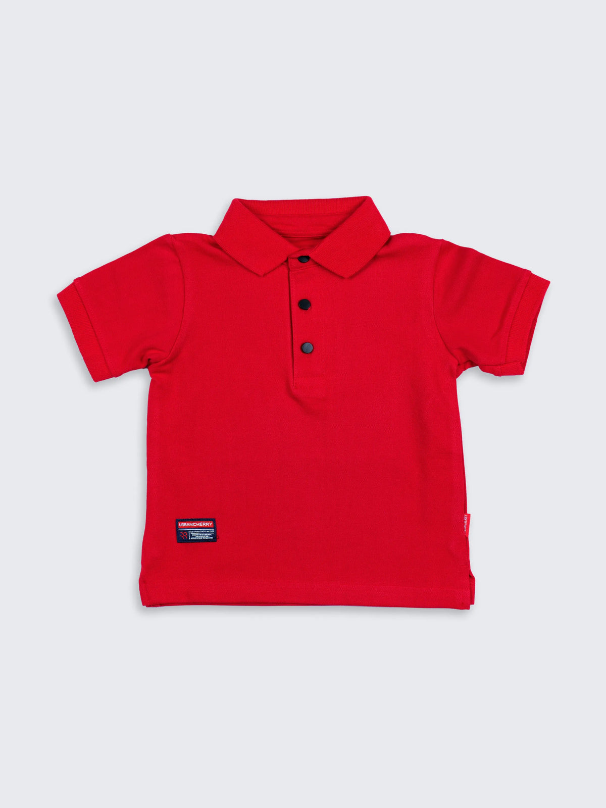Smart Snap Polo Tees for Baby Boys - Red