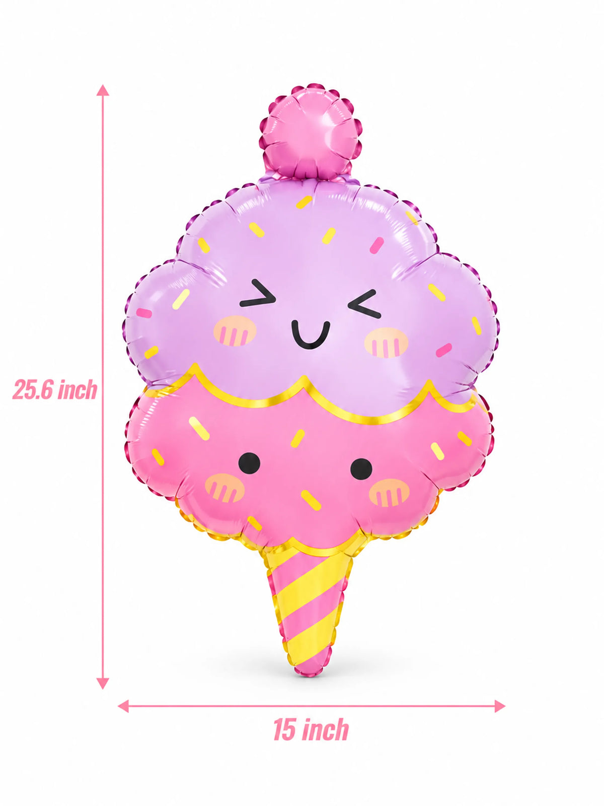 5-Piece Ice Cream & Candy Foil Balloons Set