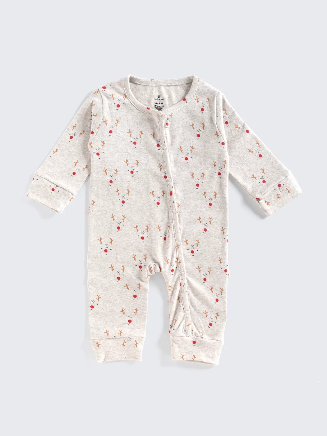 Cozy Reindeer Baby Full Sleeve Sleepsuit