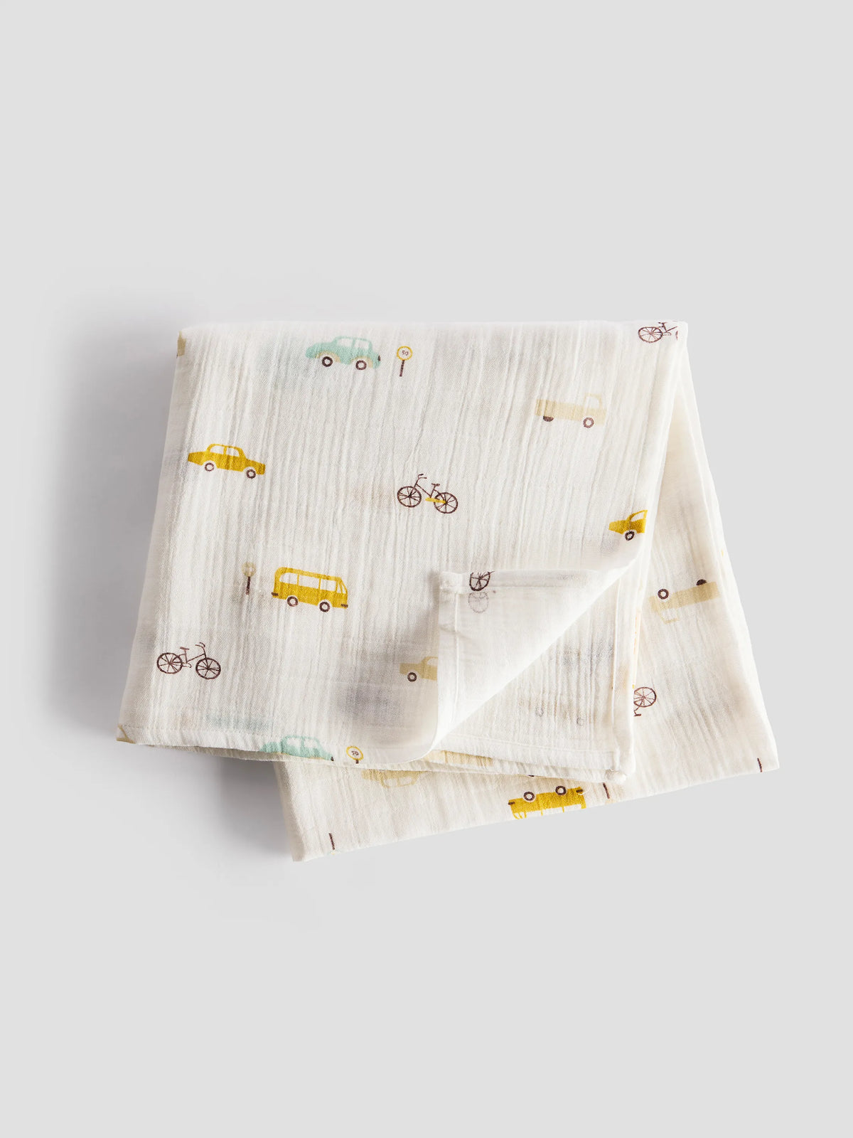 Organic Cotton Muslin Swaddle – Traffic Town Print