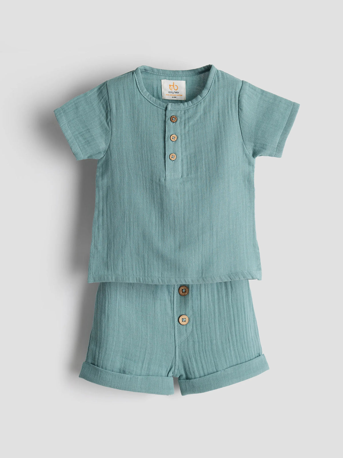 Sage Green Organic Cotton Muslin Co-ord Set