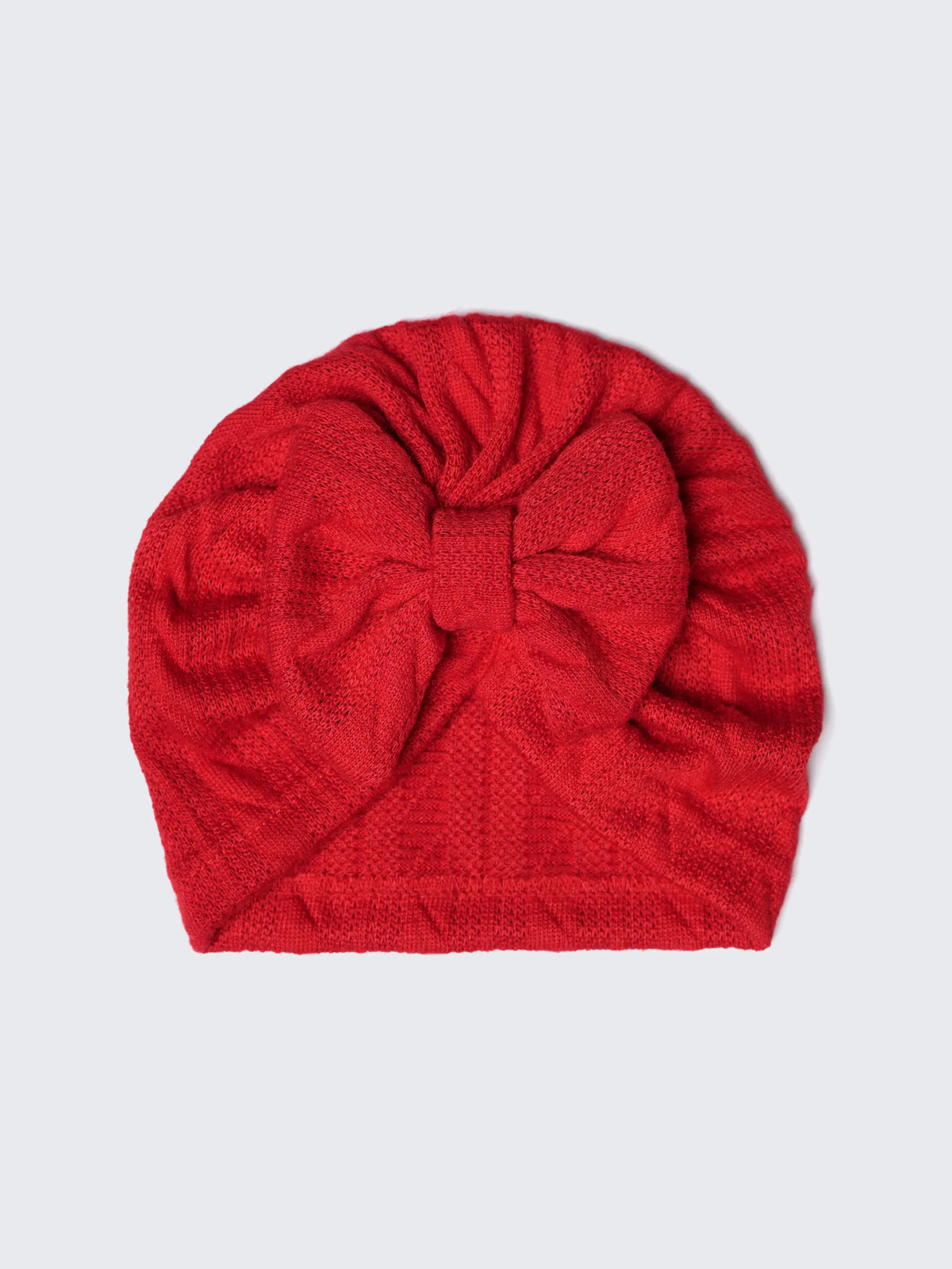 Red Bow Baby Turban Cap