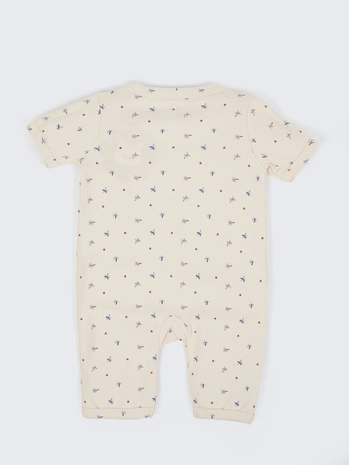 Unisex Printed Baby Jumpsuit - Off White