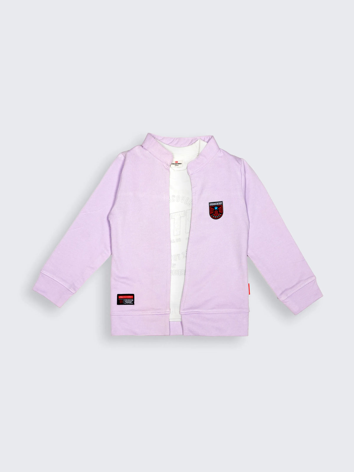 Lilac Varsity Jacket with BETR Graphic Tee