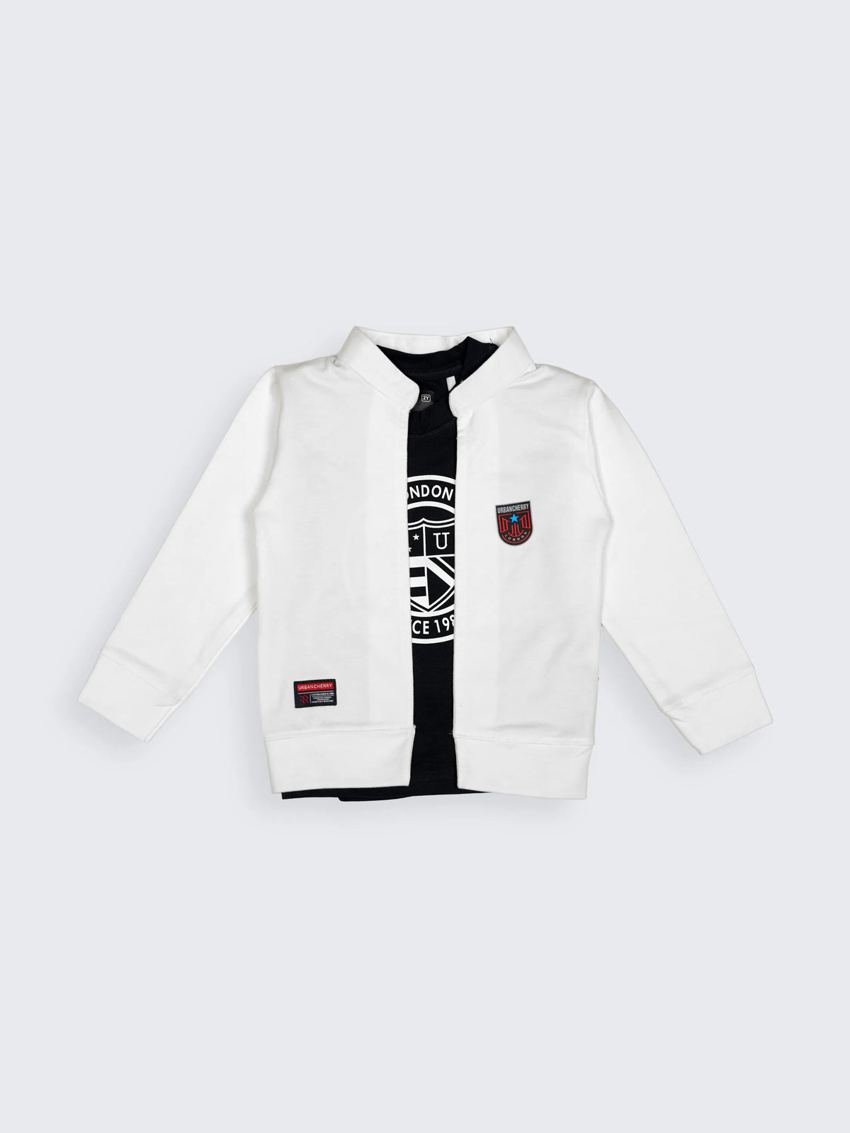 Classic Shield Jacket Set – White & Black