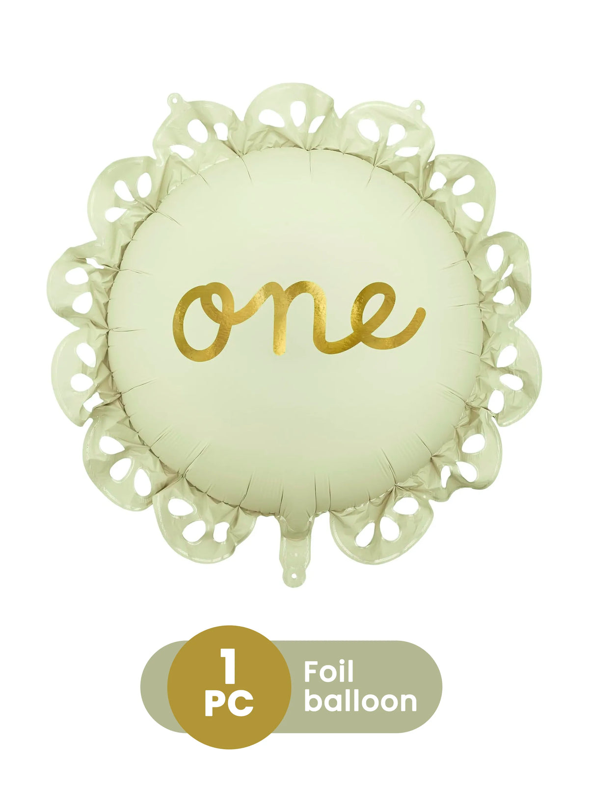 One 1st Birthday Round Foil Balloon