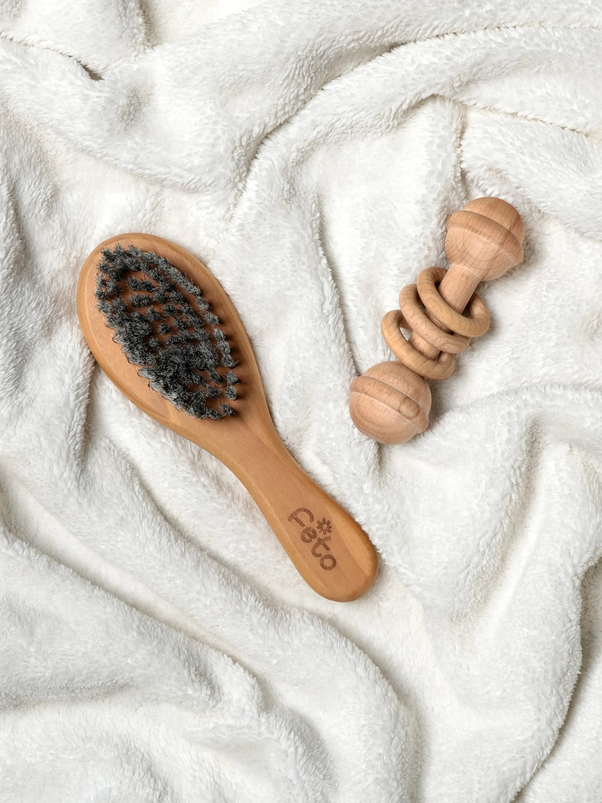 Premium Baby Hairbrush and rattle toys for newborns