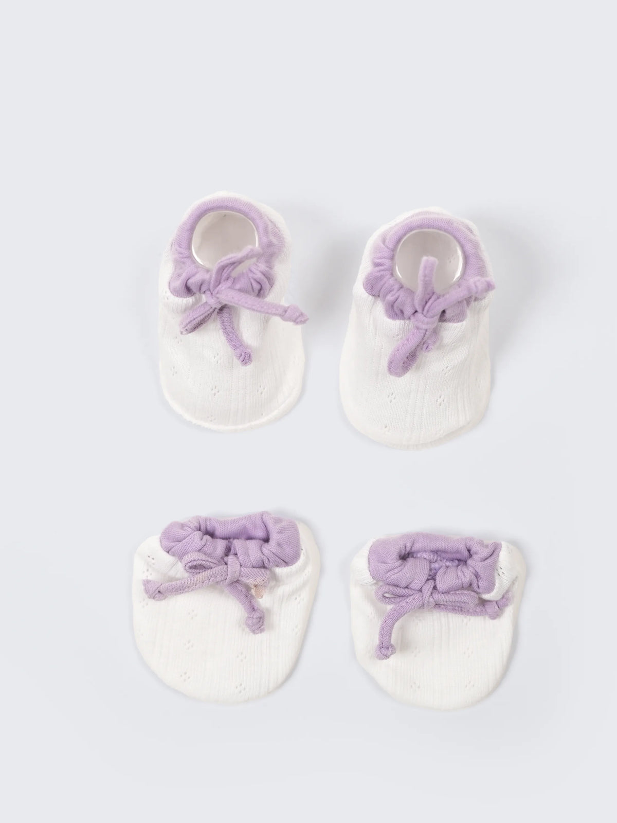 Baby Booties & Mittens Combo Set – 3 Pairs