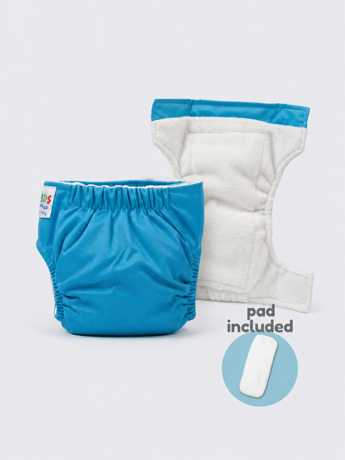 Newborn Reusable Cloth Diaper with Pad-Blue