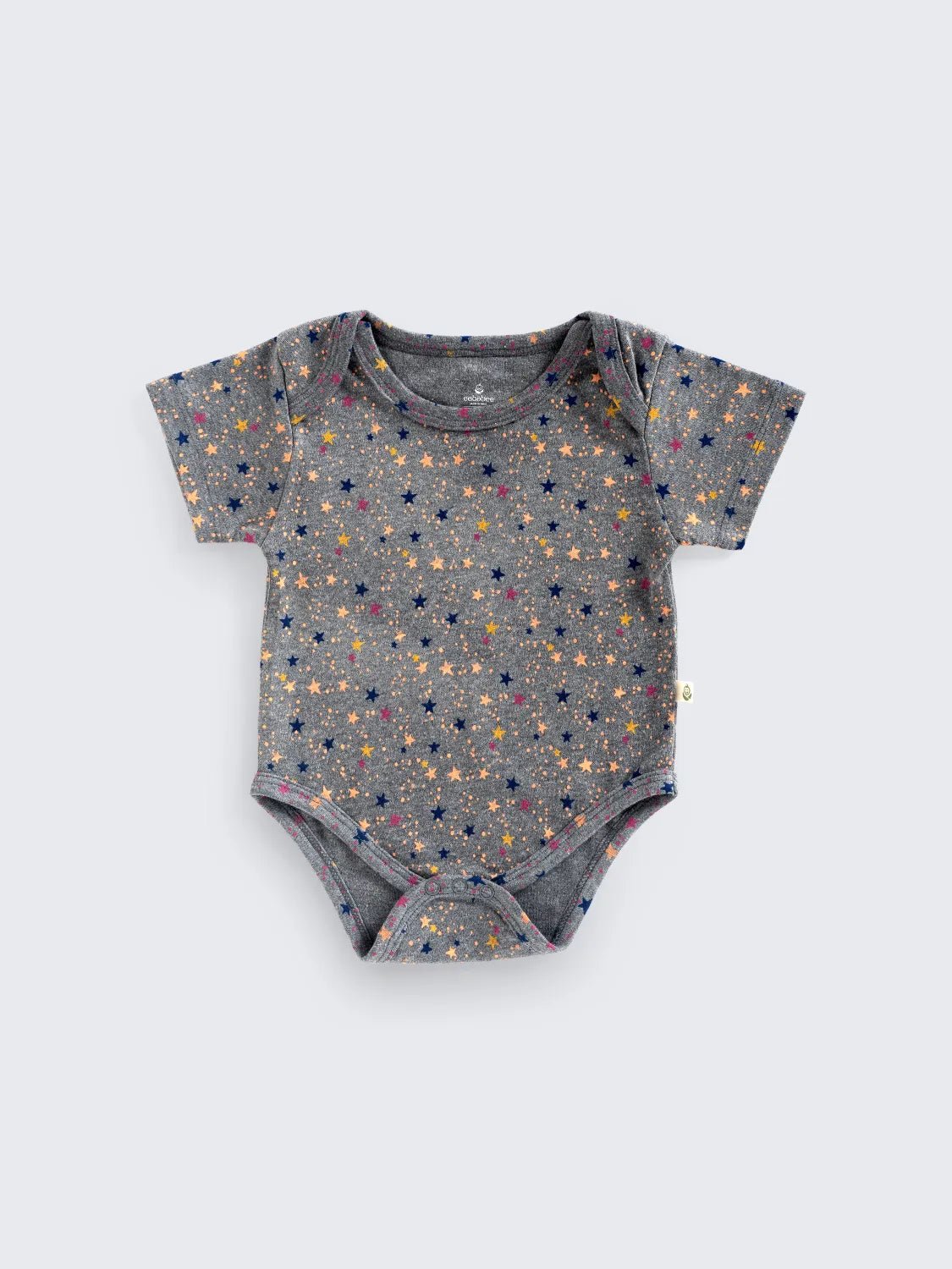 Starry Night Short Sleeve Unisex  Baby Bodysuit – Grey
