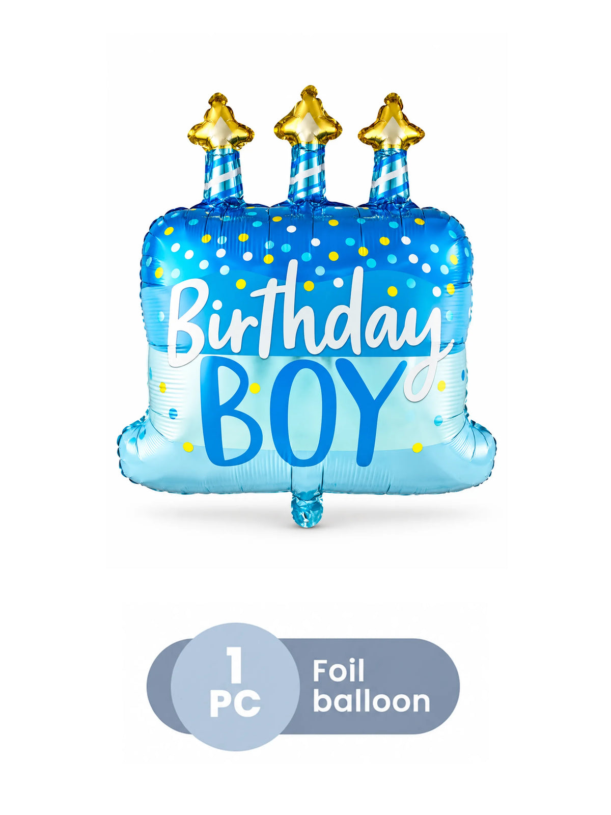 Cute Birthday Cake-Shaped Foil Balloon - Boy & Girl